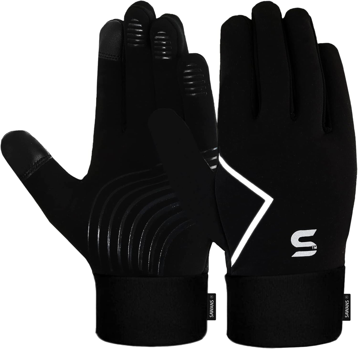 Kids Running Sports Gloves Cycling Boys Winter Touch Screen Thermal Children Girls Windproof Outdoor Anti-slip Gloves Warm Bike Riding Football Walking Ski Ages 3-10