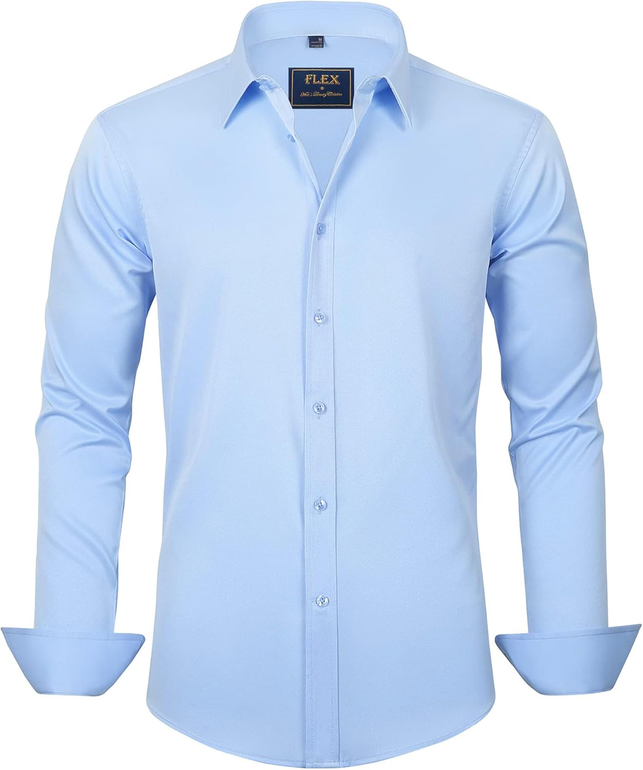 J.VER Men's Long Sleeve Stretch Dress Shirt Non Iron Casual Business Formal Shirts S-6XL