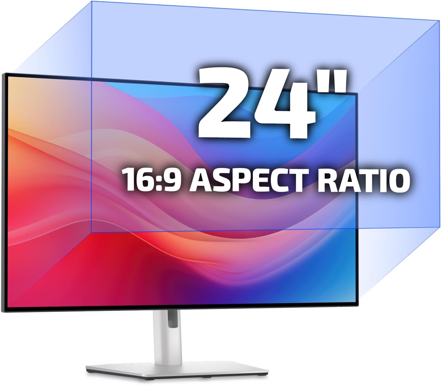 Fluflyer 24 Inch Anti Blue Light Screen Protector for Computer Monitor, Removable 16:9 Aspect Ratio, 24" Anti Blue Light Filter for PC Computer Screen, Easy on/off for Eye Protection