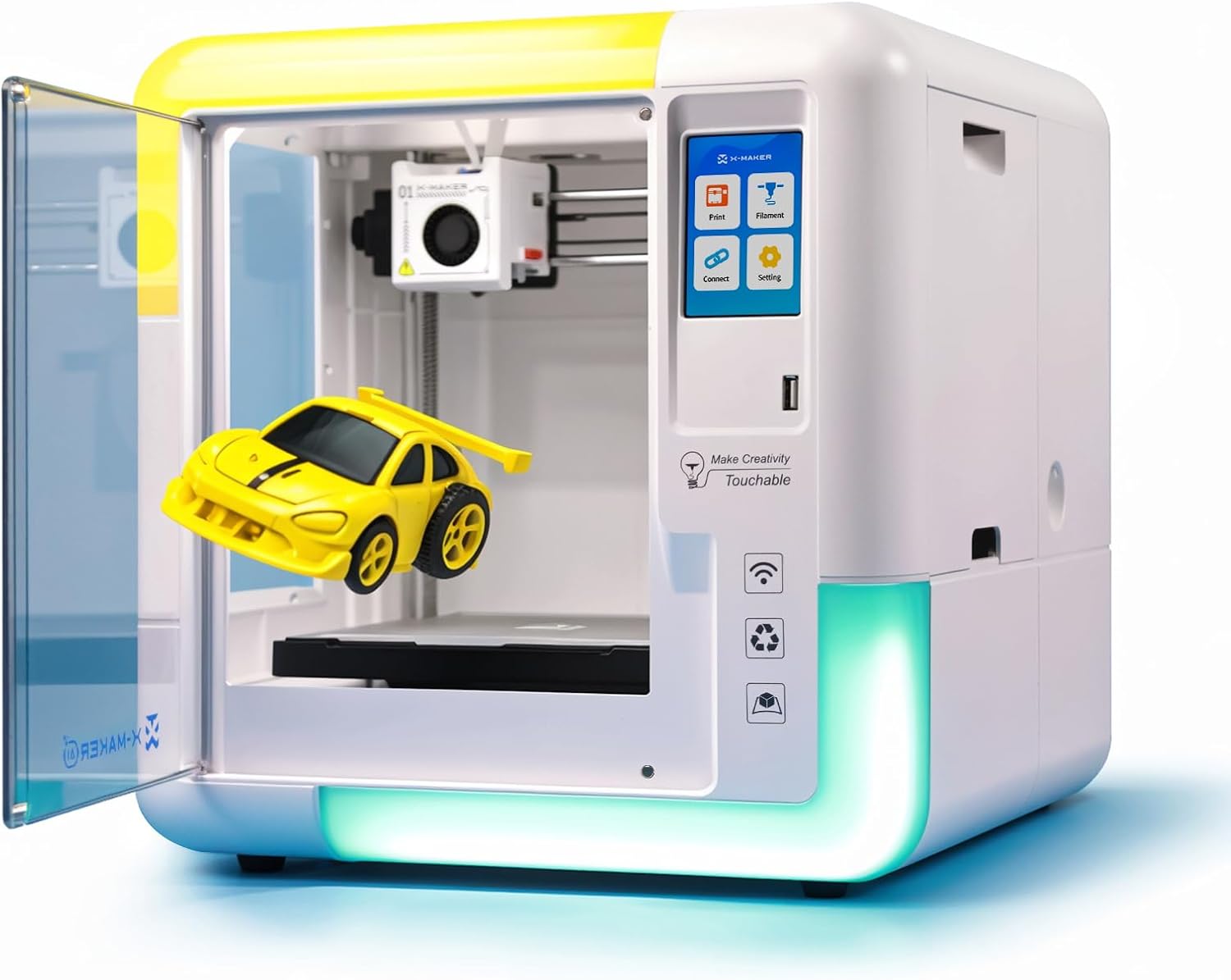 AOSEED AI 3D Printer for Kids, Fast 400mm/s, 12,000+ Models, Enclosed Safe