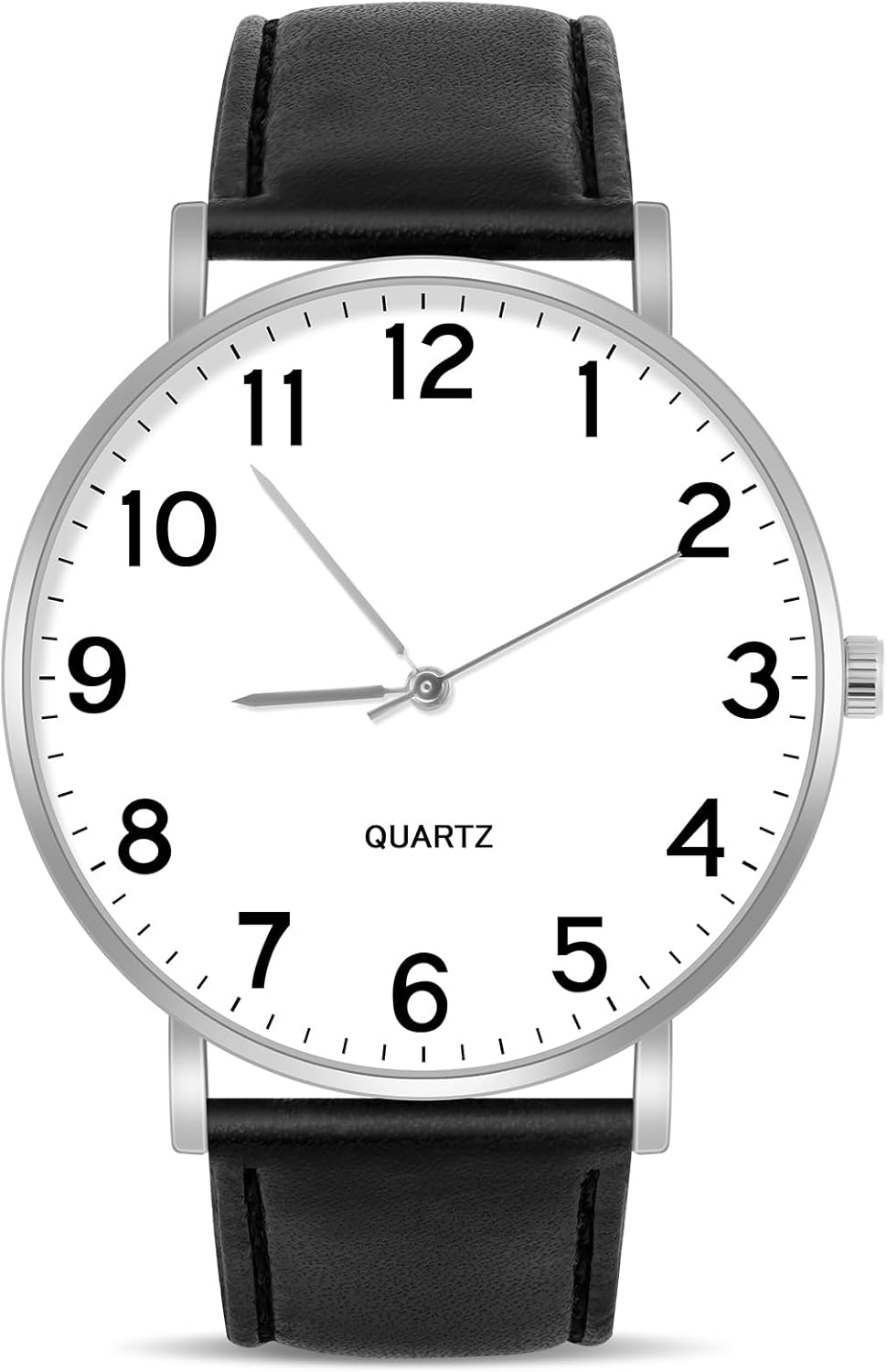 OFFCUP Mens Watches, 39MM Men's Chronograph Watch, Leather Watches Quartz Watch, Business Casual Fashion Gents Watch, Leather Strap Men's Wrist Watches Elegant Gift for Men