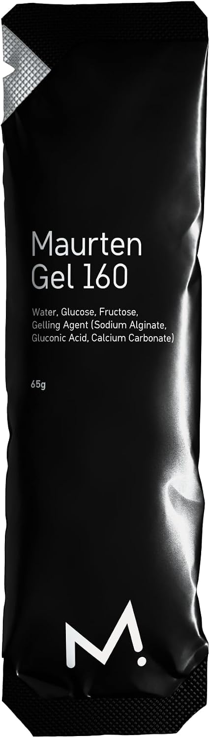 Maurten Gel 160 Energy Gel - 12-Pack of 65g - 40g Carbohydrates for Extended Endurance Sports - Stomach-Friendly Patented Hydrogel Technology for Endurance Athletes - Free of preservatives