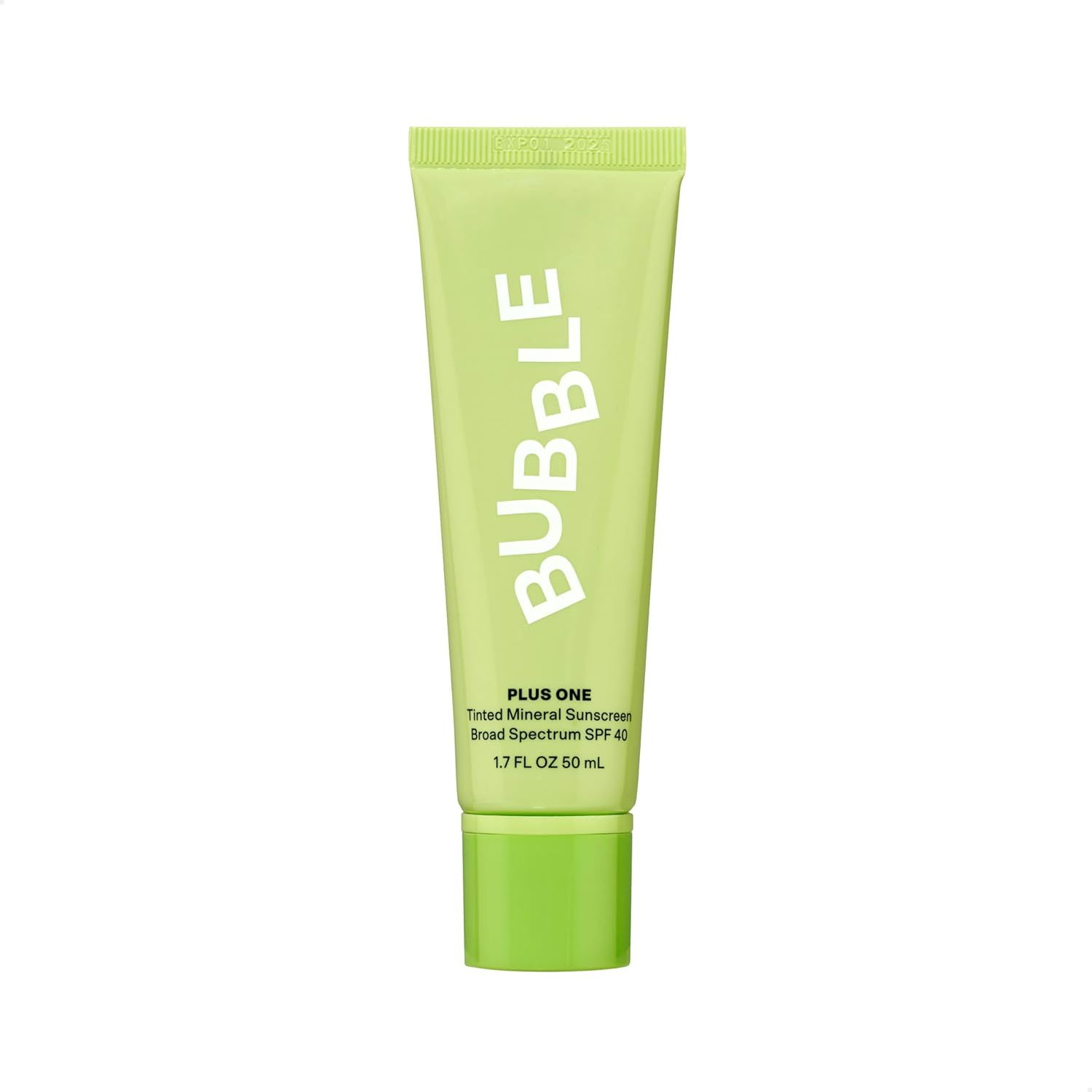 Bubble Skincare Daily Mineral Sunscreen Broad Spectrum SPF 40 - Tinted Sunscreen for Face with Zinc Oxide & Omega 3 Fatty Acids - Hydrating & Blurring Formula Suitable for All Skin Types (50ml)