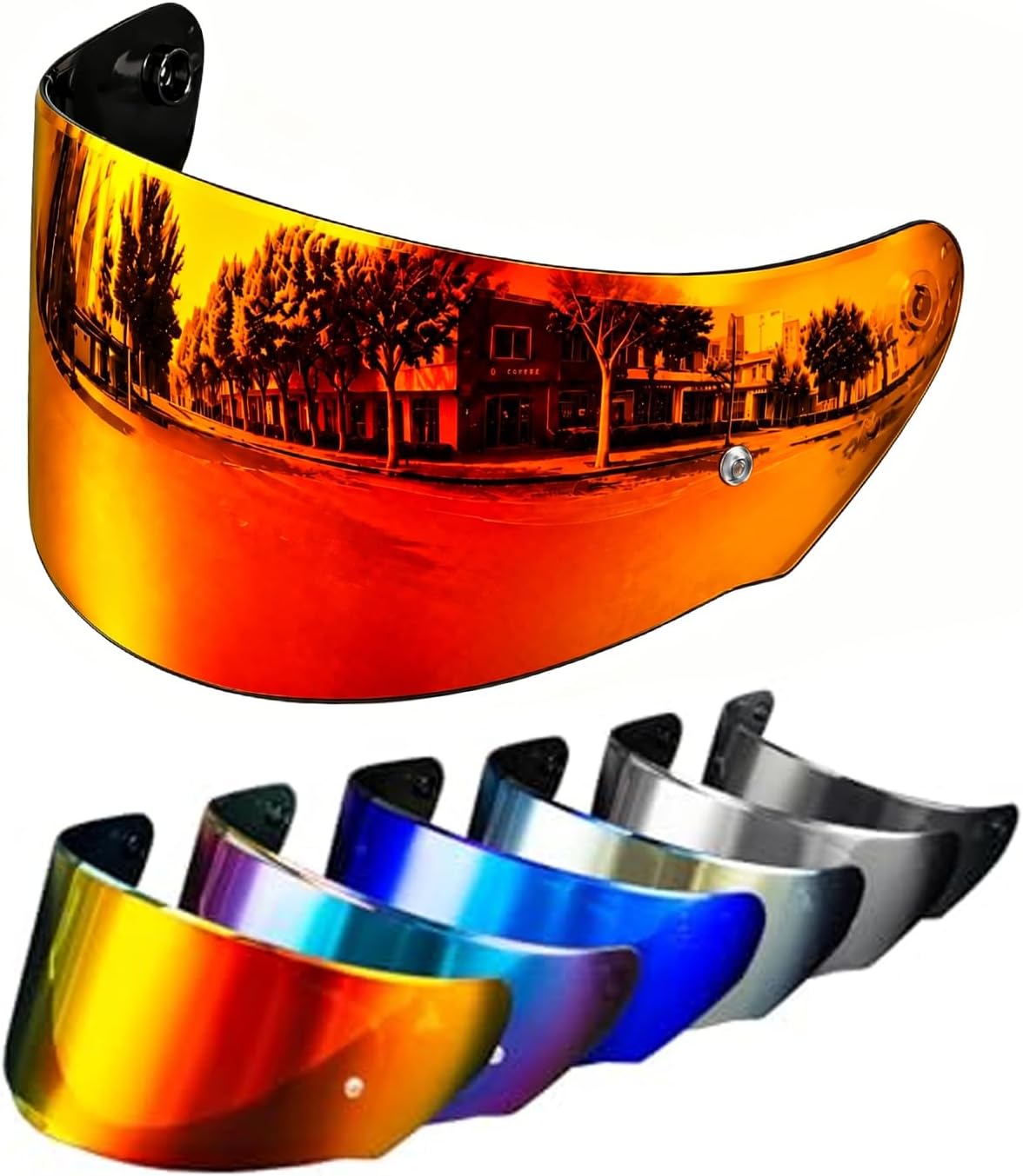 PSLER Helmet Visor for LS2 Outer FF320 Rapid FF353 Assault FF328 Stream FF800,Tinted Motorcycle Visor Motorbike Helmet Face Shield Accessories Replacement(Deep Red)