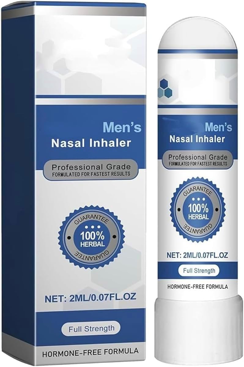Uncle Stiffy Nasal Inhaler – Men's Nasal Inhaler, Natural Ingredients, Gentle Male Prostate Care, Natural Ingredients, Restores Energy and Vitality for Men (1)