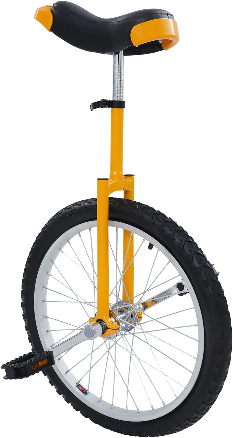 20 Inch Wheel Unicycle for Adults & Kids, Unicycle Bike One Wheel Bike for Outdoor, Wheel Cycling Exercise Bicycle for Balance Training, Adjustable Height 78-90cm