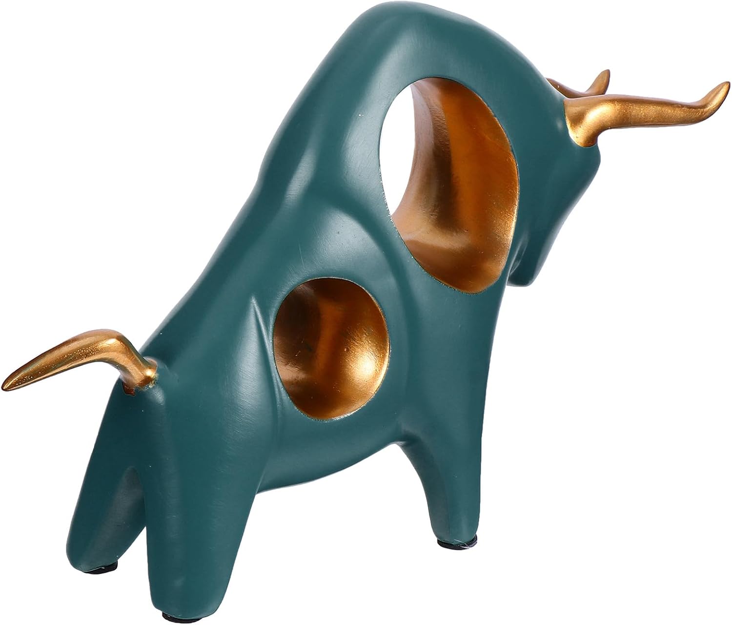 Resin Bull Figurine Desktop Handicraft Chinese Zodiac Ox Ornament for Home Office Decor Lucky Wealth Symbol Creative Green Resin Bull Adornment