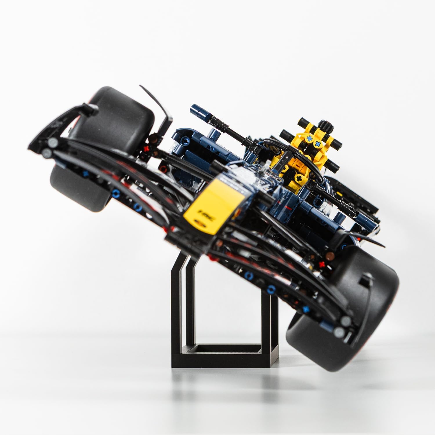 Brickify Display Stand Compatible with Technic Red Bull F1 42206 – Premium Shelf Stand for Formula 1 Race Car Models – Angled Display Mount for Collectors – Car Model Not Included