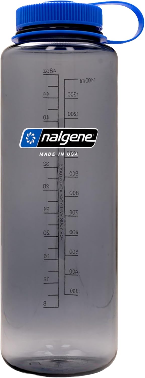 Nalgene 48 oz Wide Mouth Silo Water Bottle, Grey