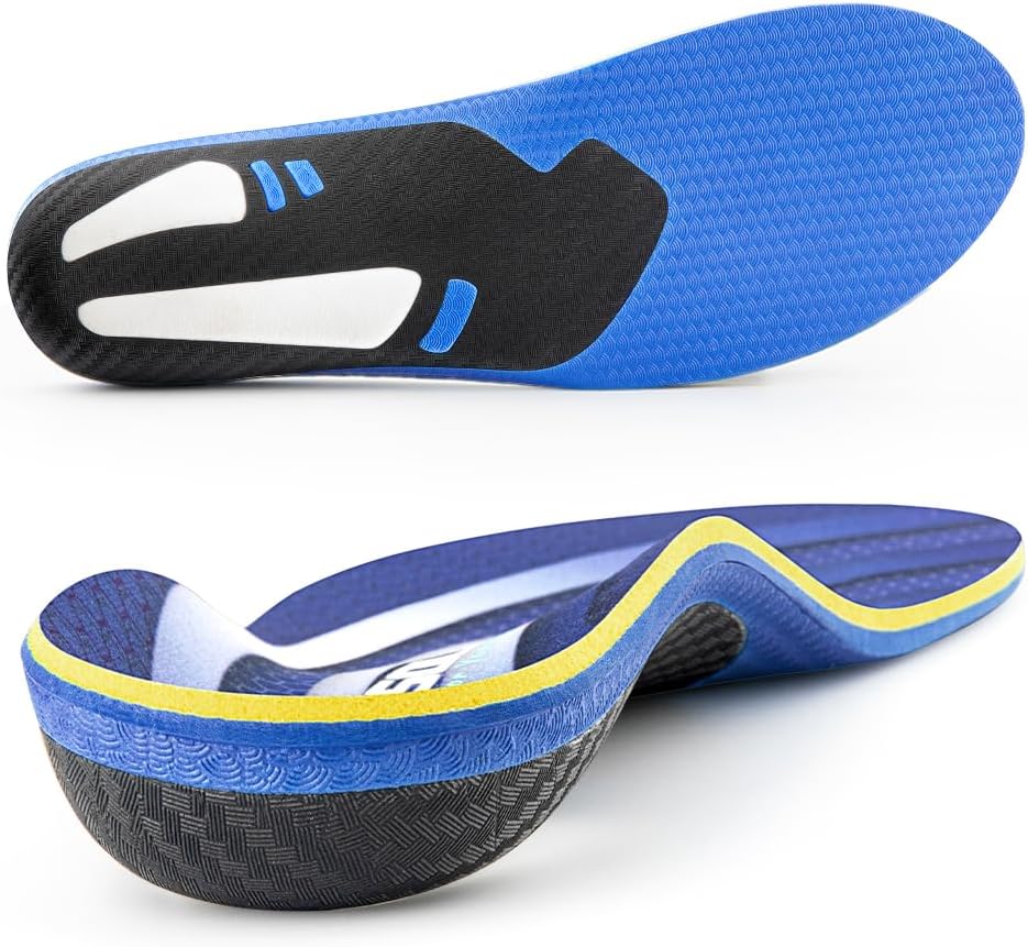 VALsole Plantar Fasciitis Arch Support Orthopedic Insoles, Relieve Flat Feet Heel Pain Shock Absorption Comfortable Inserts,Insoles for Men and Women,Purple Size 9