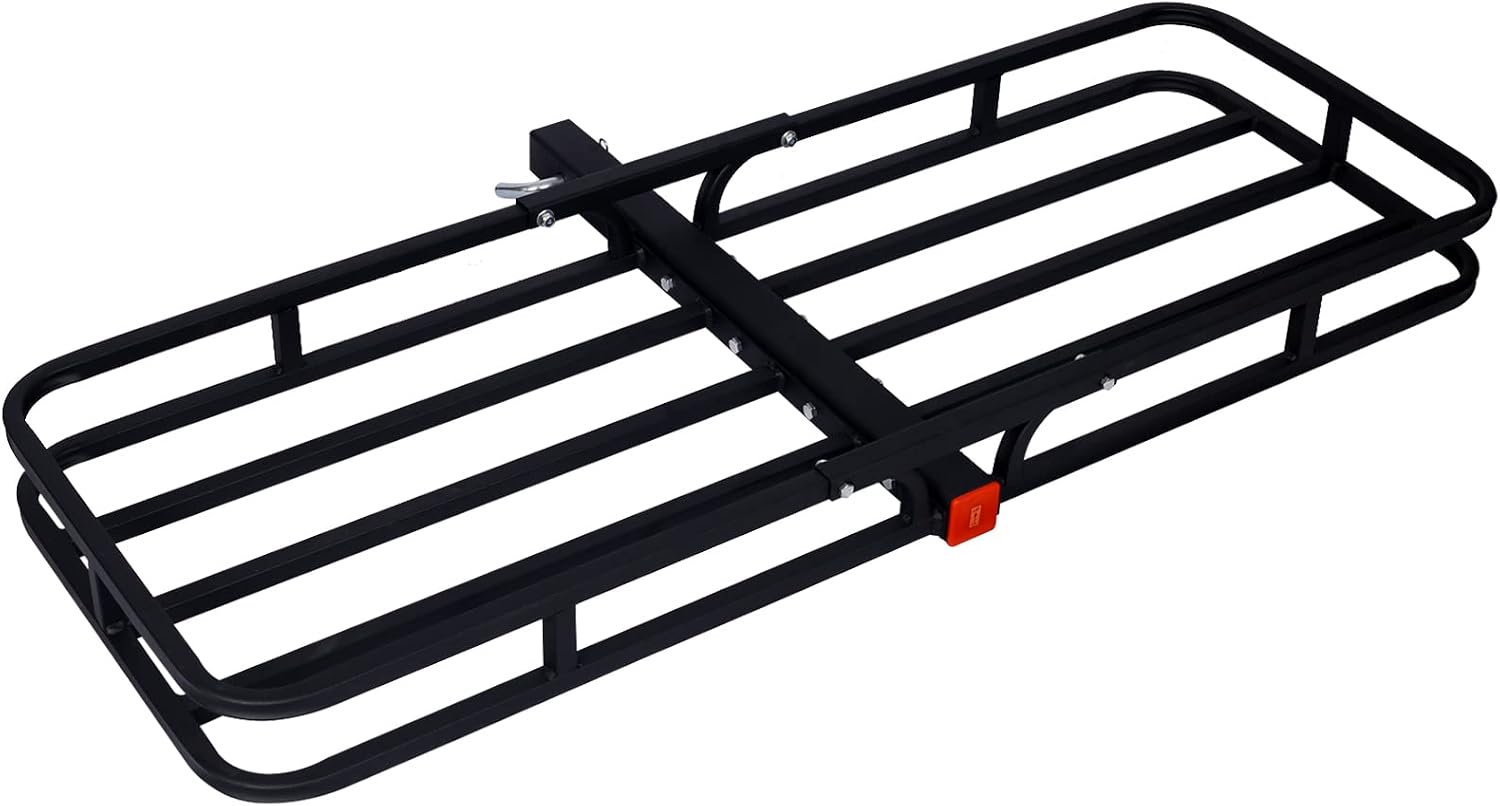 Petfu Cargo Carrier,Rear Cargo Rack for SUV, Truck, Car,Luggage Basket Rack Fits 2" Receiver,Cargo Carrier Hitch Mount,Cargo Basket,Black