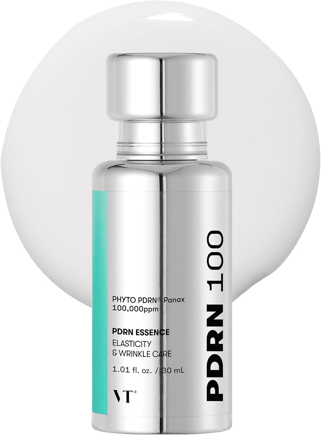 VT COSMETICS PDRN 100 Essence, Intensive Glow Serum, 100,000ppm Vegan PDRN, Skin Restoration & Plumping, Hydrating & Moisturizing, Firming, Fine Lines, Korean Skincare 1.01 fl. Oz.