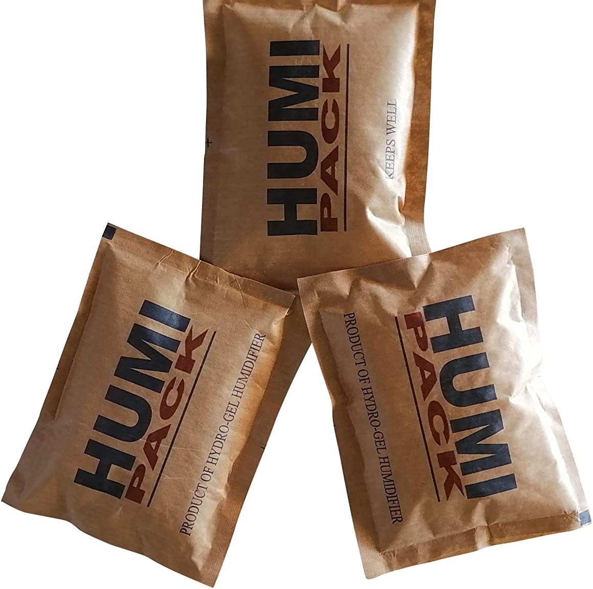 Hydro-Gel Humidifier (3X / Lot) Humi-Pack 60gr Cigar Humidor Humidifier - Humidification Packs - 72%RH Humidity Control - All In One Solution 4x4.5x1.5