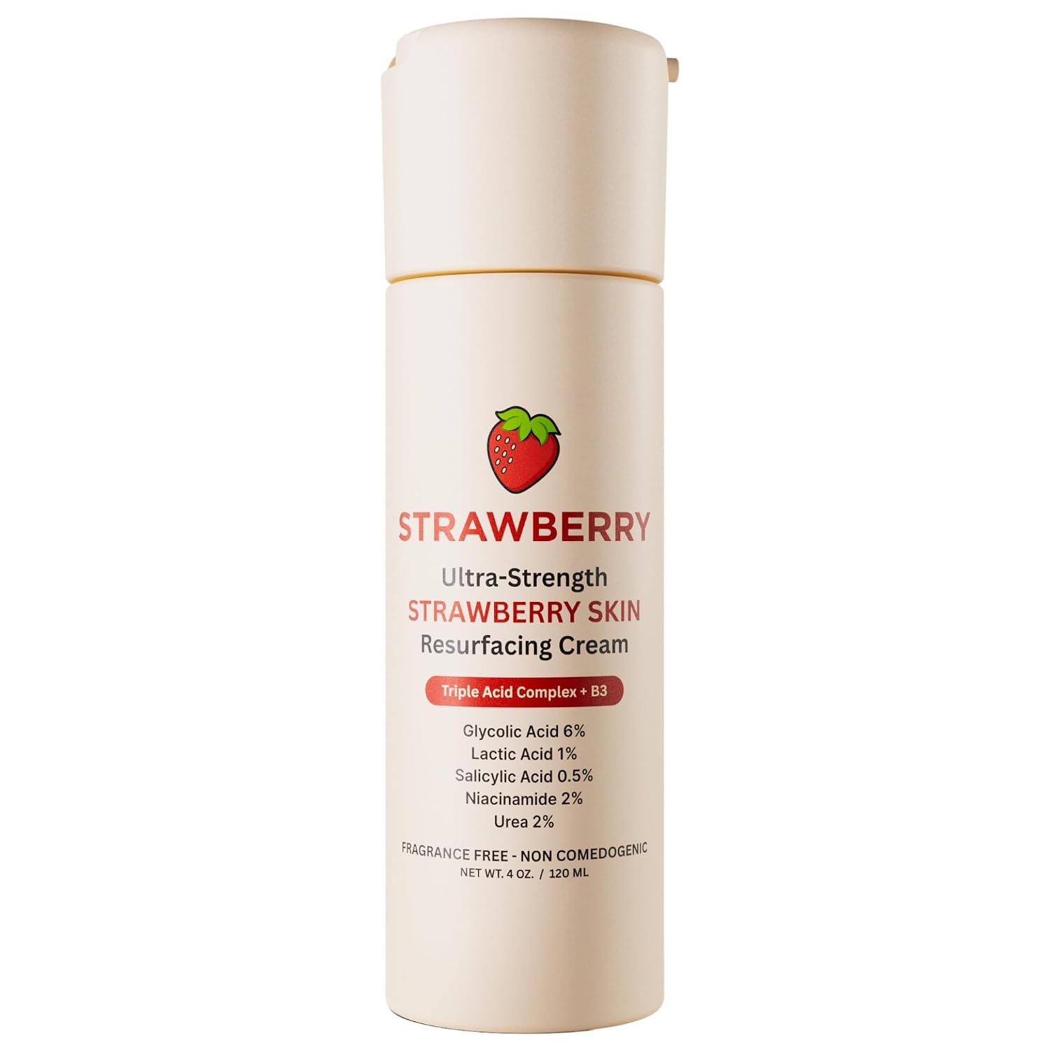 Strawberry® Resurfacing Cream for Keratosis Pilaris - KP Bump Eraser for Strawberry Skin - Exfoliating Lotion with Glycolic, Lactic & Salicylic Acid - Remover for Rough & Bumpy Skin 4 oz