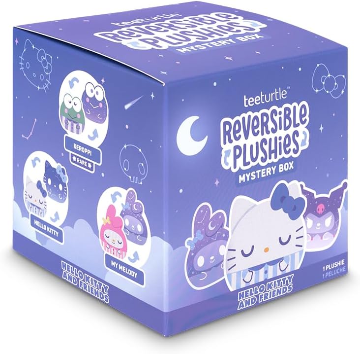 TeeTurtle Sanrio Hello Kitty and Friends 3" Reversible Plush Blind Box - Celestial - Cute Kawaii Surprise Mystery Soft Stuffed Animal