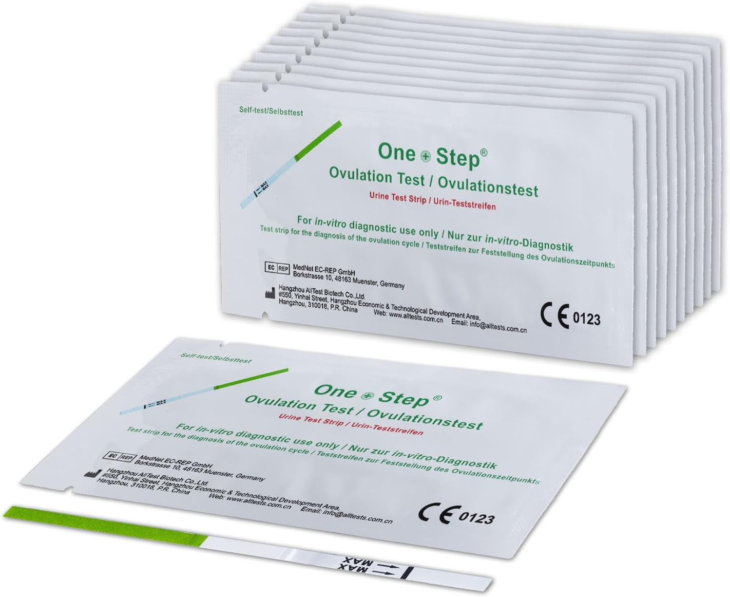 60 x One Step Ovulation Strips 20miu/ml Test Kit Sensitive Fertility Predictor Testing Sticks (Wide Width)