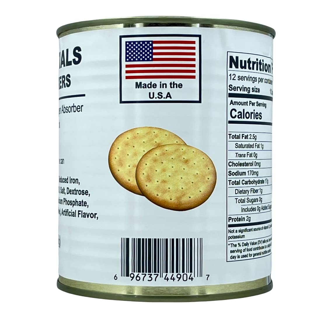 Future Essentials Survival Crackers – #2.5 Can, 30-Year Shelf Life, 1-Pack