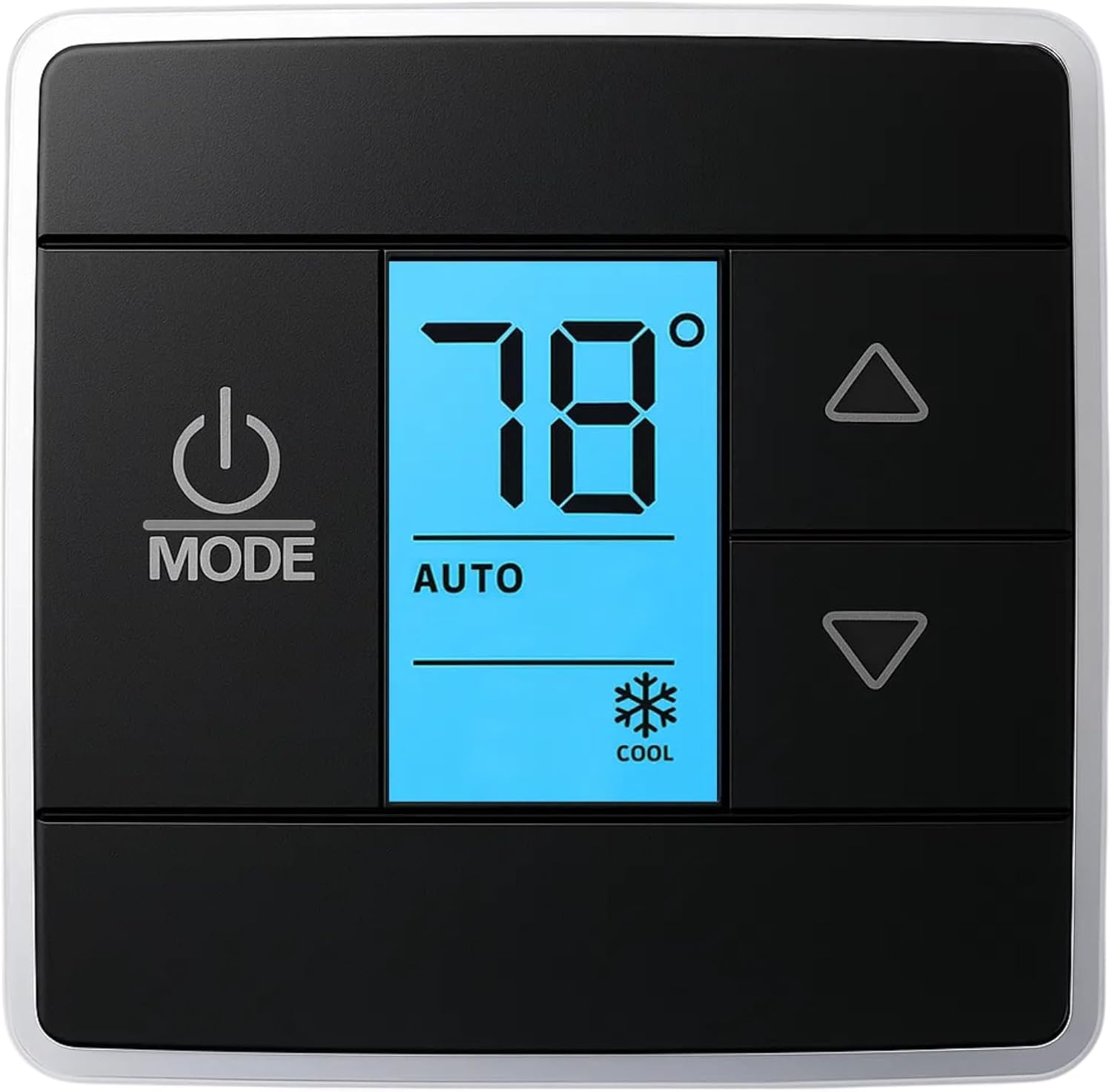 RV Thermostat Replacement for Dometic 3316250.712, Single Zone Control for Cool/Heat, 12V DC, Capacitive Touch, Blue Backlight