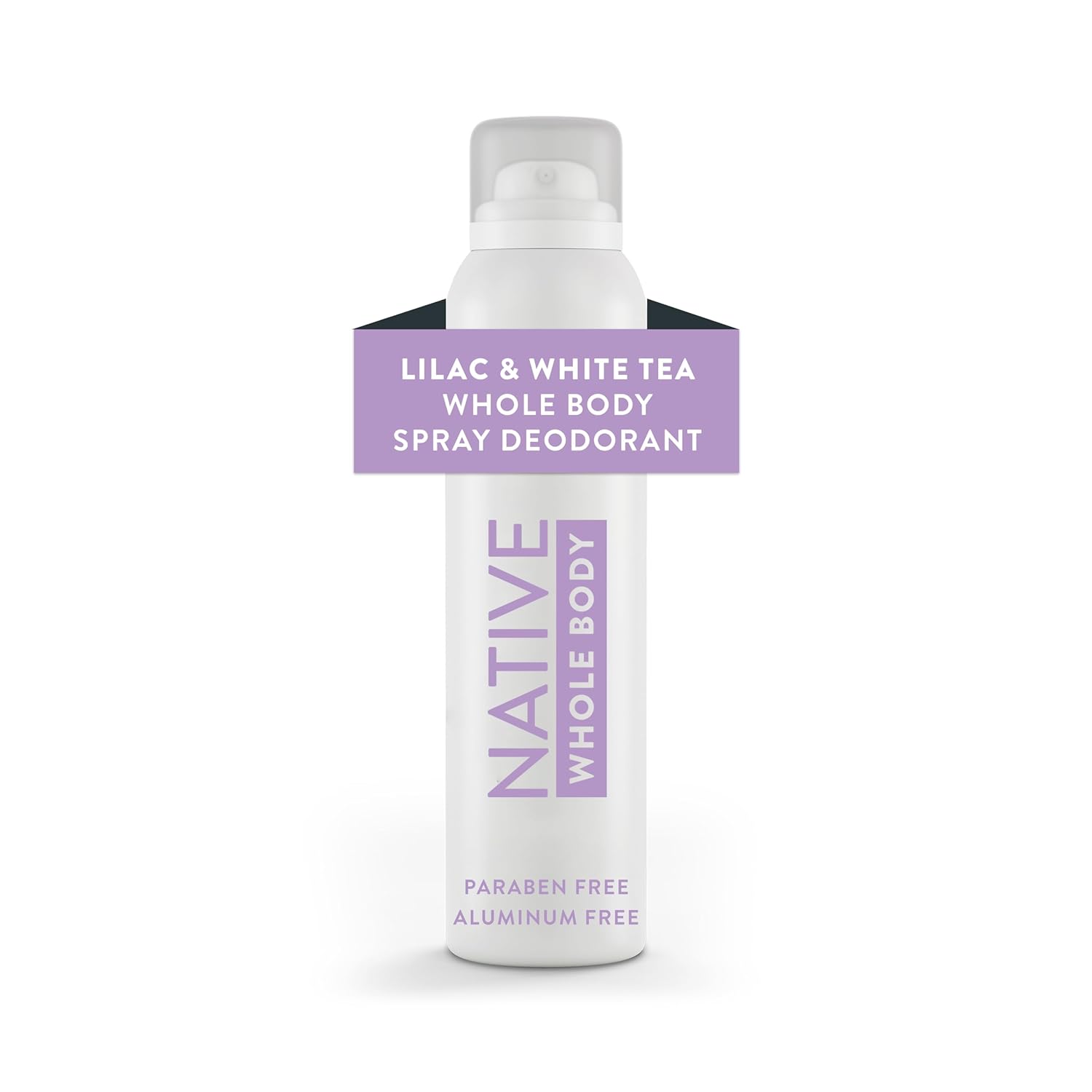 Native Whole Body Deodorant Spray Contains Naturally Derived Ingredients, Deodorant for Women & Men | 72 Hour Odor Protection, Aluminum Free with Coconut Oil and Shea Butter | Lilac & White Tea