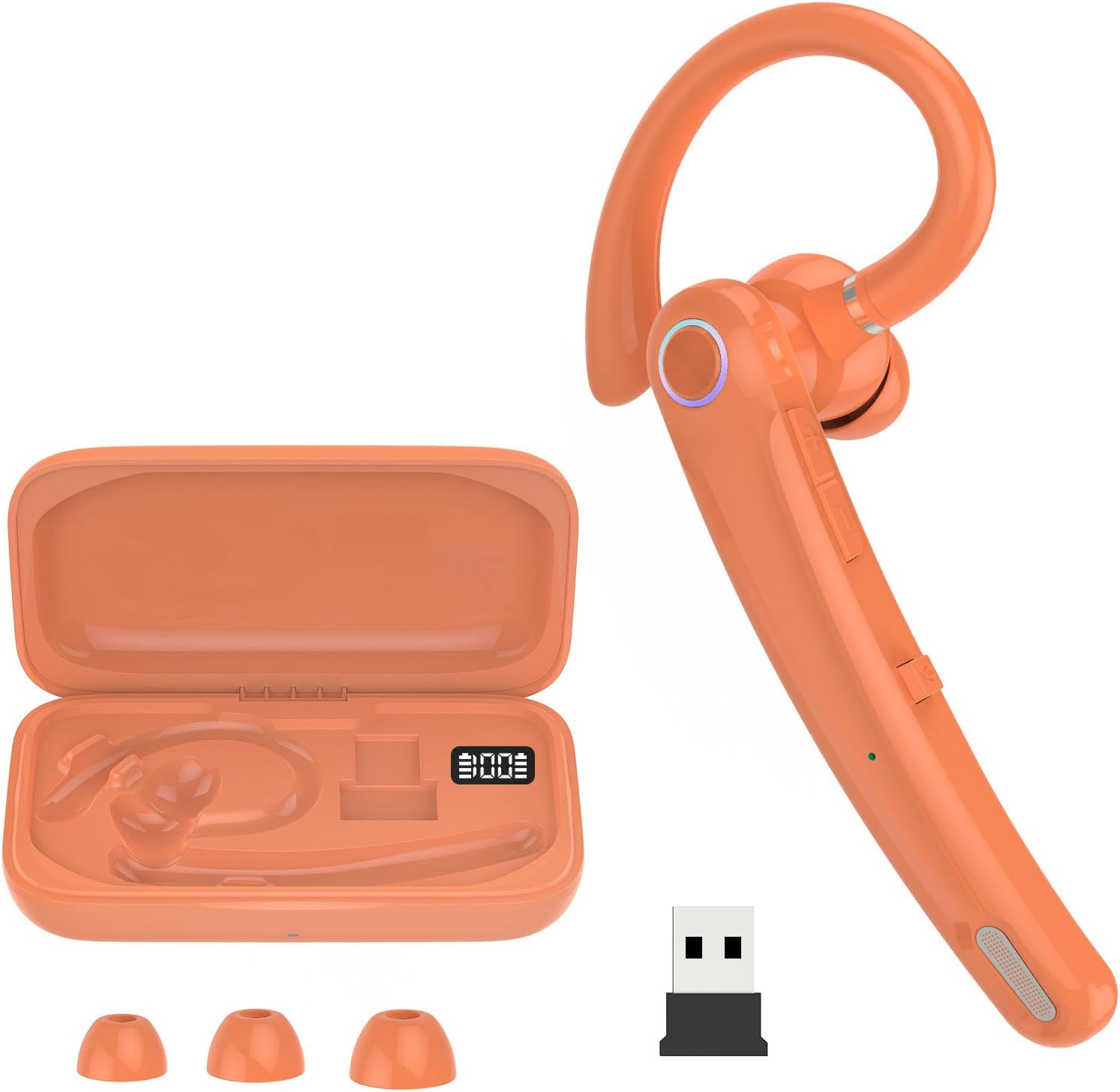 Atheewon Bluetooth Headset, Wireless Bluetooth Headphones with Microphone Noise Cancelling