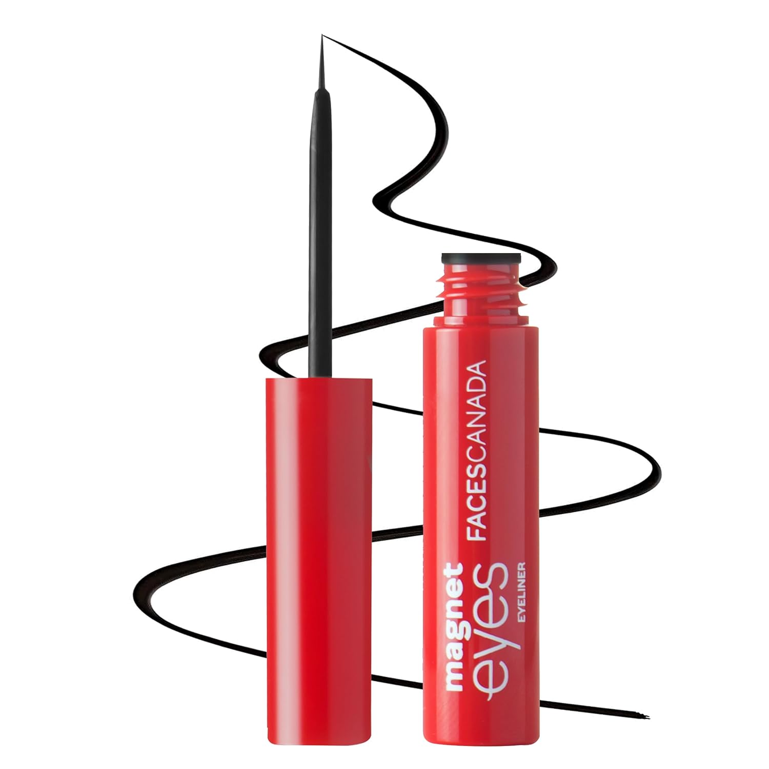 Magneteyes Eyeliner - Black | Fine Tip for Precise Smooth Glide | Quick Drying | 24 HR Long Lasting | Waterproof & Smudge Proof | 0.12 Fl Oz/3.5ml