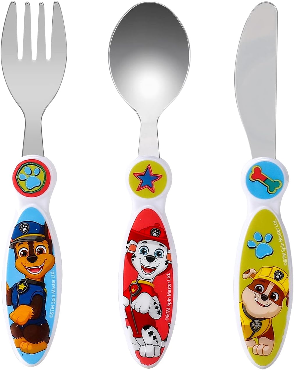 Paw Patrol Boy Children's Kids 3pcs Cutlery Set - Knife/Fork/Spoon