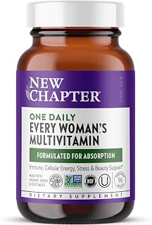 New Chapter Women's Multivitamin for Immune, Beauty + Energy Support with 20+ Nutrients -- Every Woman's One Daily, Gentle on the Stomach, 96 Count