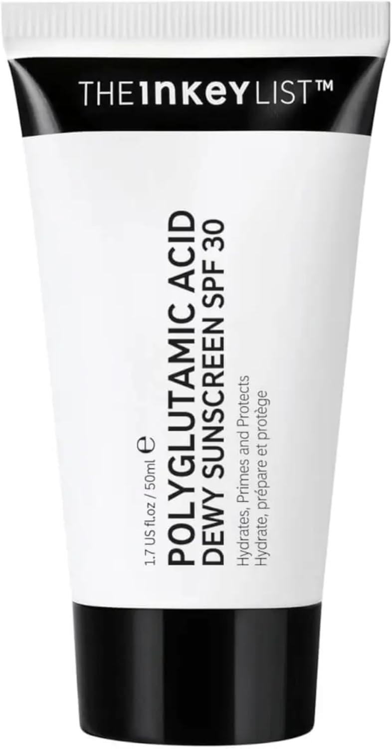 The INKEY List Polyglutamic Acid Dewy Sunscreen SPF 30 50ml, Primes and Protects, Non-Greasy, Vegan Friendly, Suitable For All Skin Types