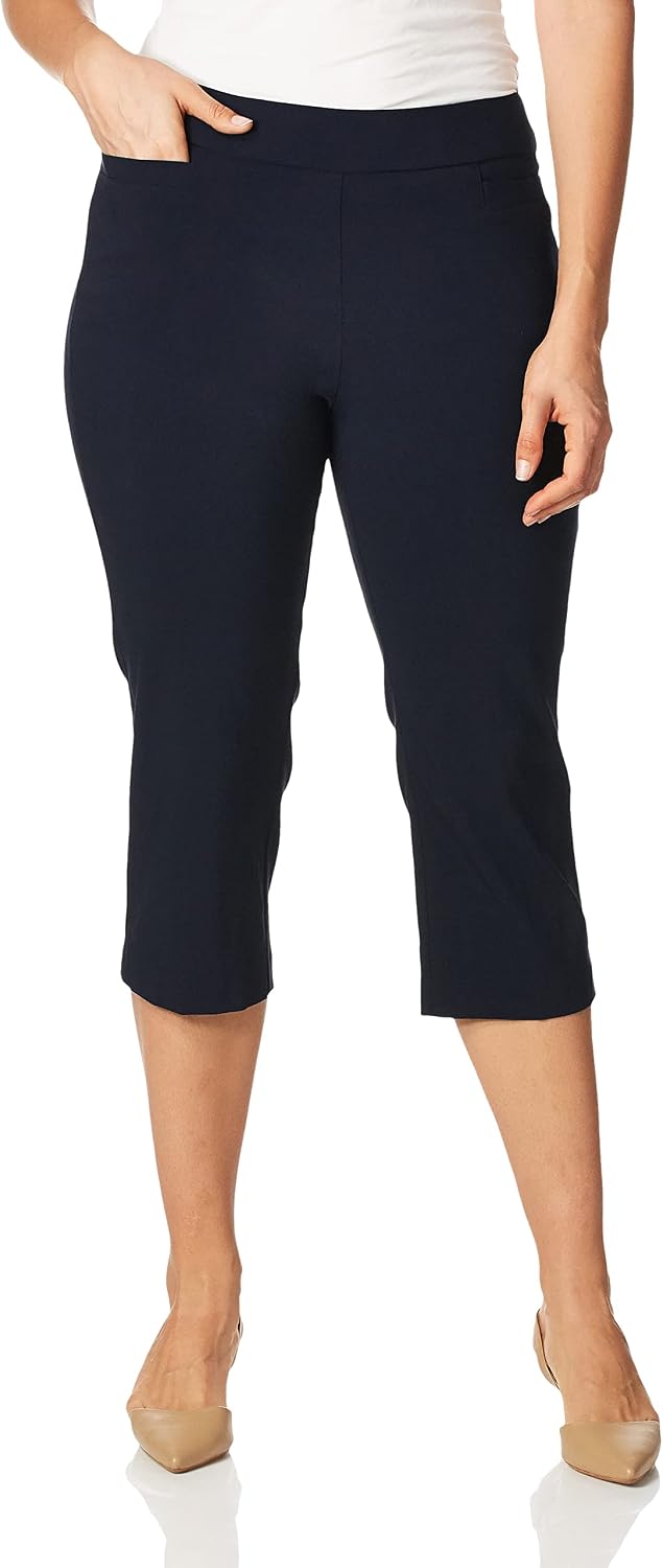 Briggs New York Womens Pull on Capri L Pocket