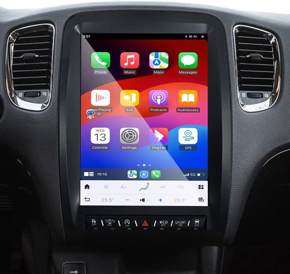 xuenav Android car Radio Head Unit Replacement for 2014-2021 Dodge Durango Full Touch Screen with Wireless carplay and Android auto GPS Navigation Head Unit