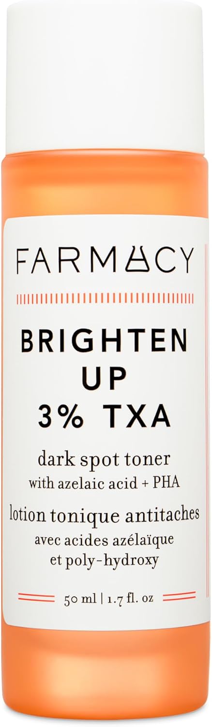 Farmacy 3% TXA Brightening Toner for Face - Dark Spot Corrector with Azelaic Acid, Tranexamic Acid + 5% PHA - Helps Even Texture + Tone, Fade Dark Spots + Exfoliate - Glow-Enhancing Skin Care (10ml)