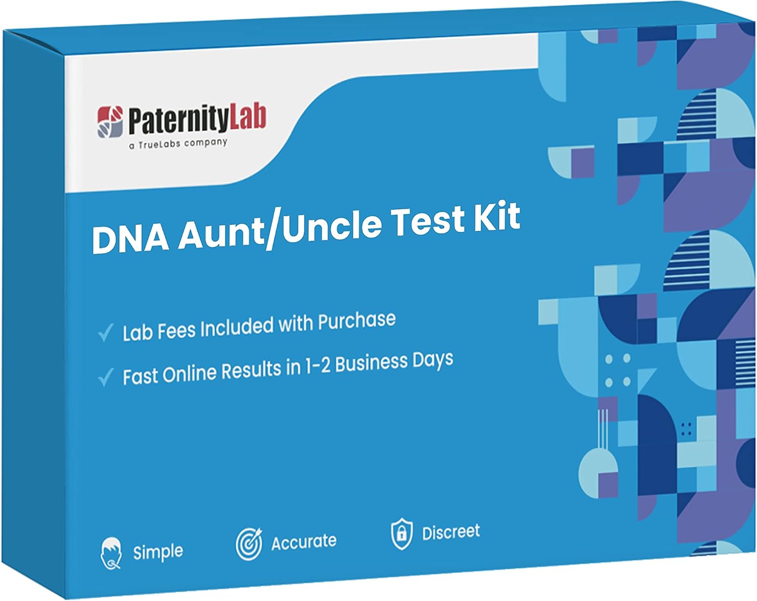 PaternityLab DNA Aunt/Uncle Test - Lab Fees & Shipping Included - Results in 1-2 Days - at-Home Collection Kit
