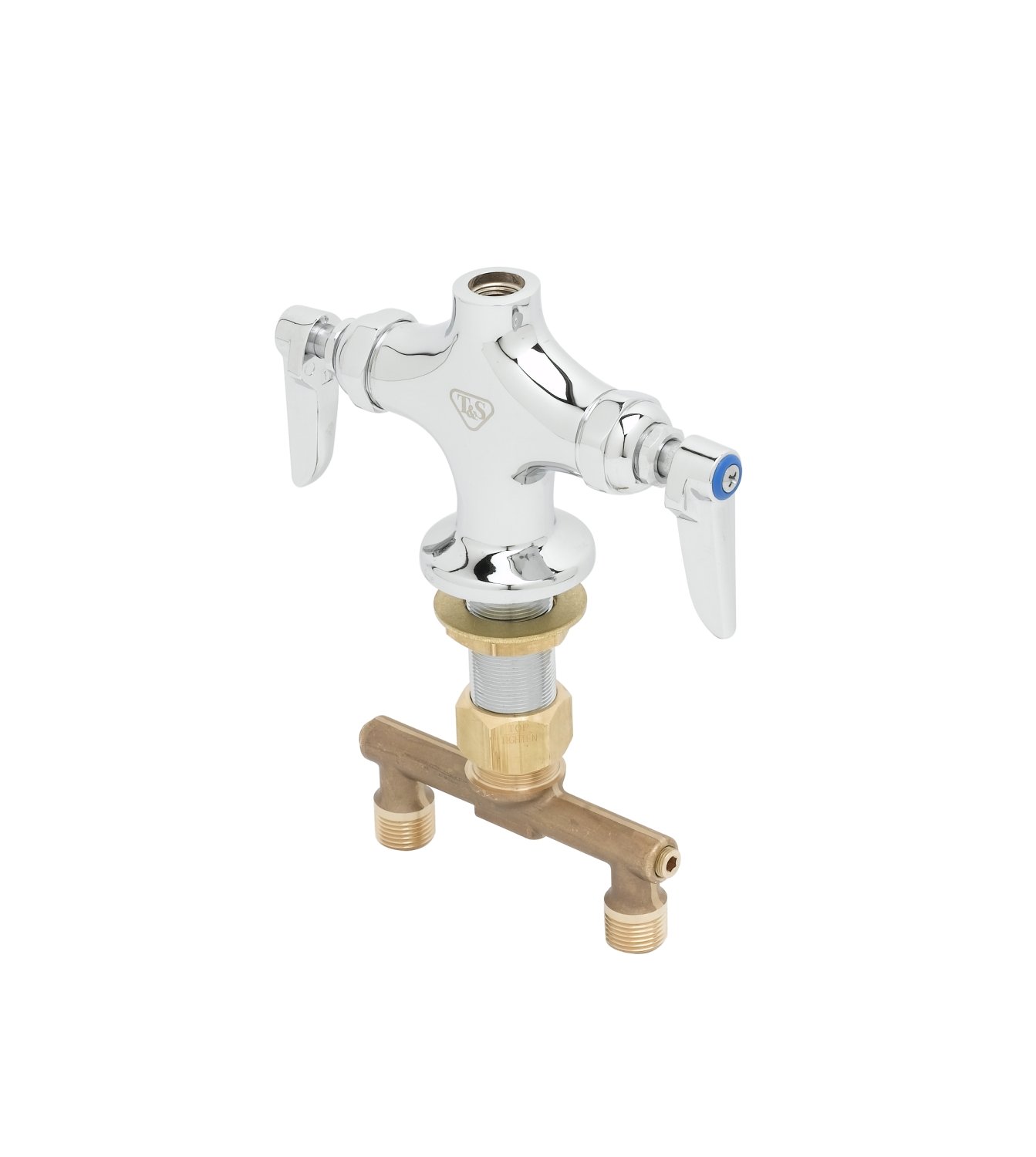 TS Brass B-0300-LN Double Pantry Faucet with Rigid Outlet Connection, Chrome
