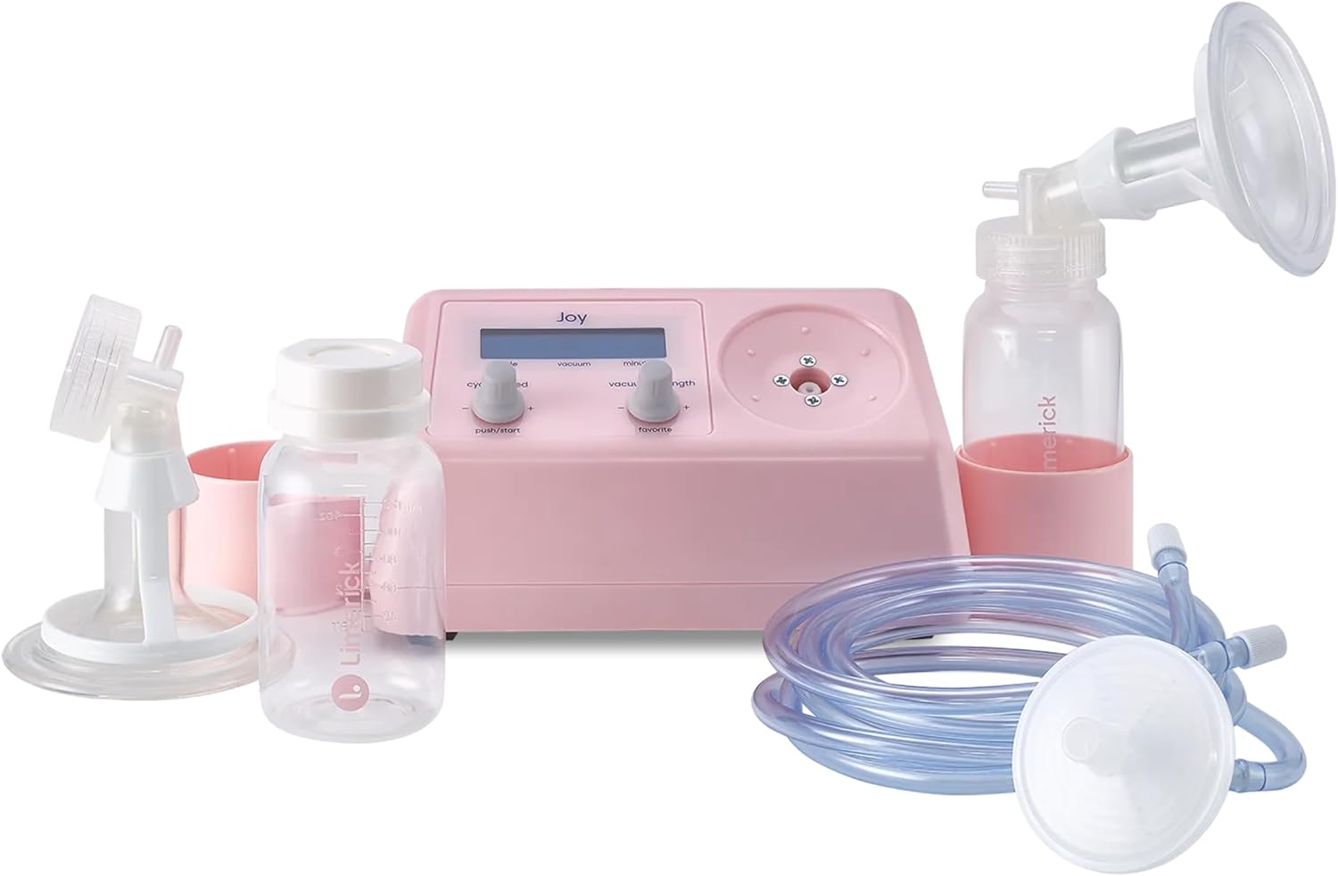 Limerick Joy Standard Electric Breast Pump, Portable Feed with Advanced Vacuum Technology for Maximum Milk Production, Includes Digital Display, ComforTouch Silicone Breast Cups, Power Supply
