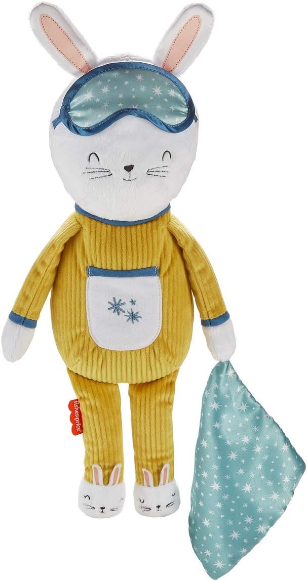 Fisher-Price Hoppy Dreams Soother & Sleep Trainer, plush musical toddler toy with sleep training tool, lights and sounds