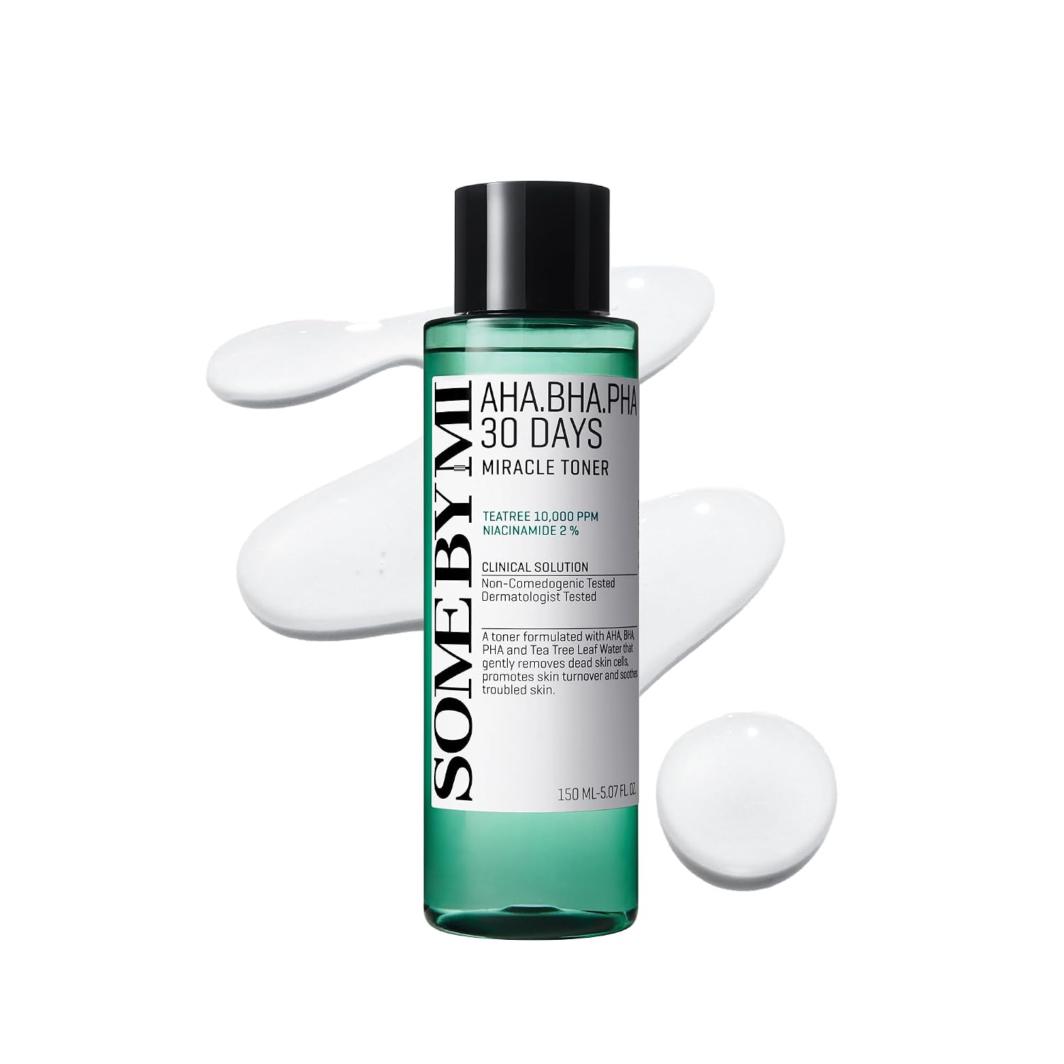 SOME BY MI AHA BHA PHA 30 Days Miracle Toner – 5.07oz, 150ml – Korean Refining Face Toner for All Skin Types – Daily Pore Care & Oil Control with 2% Niacinamide – Korean Skin Care