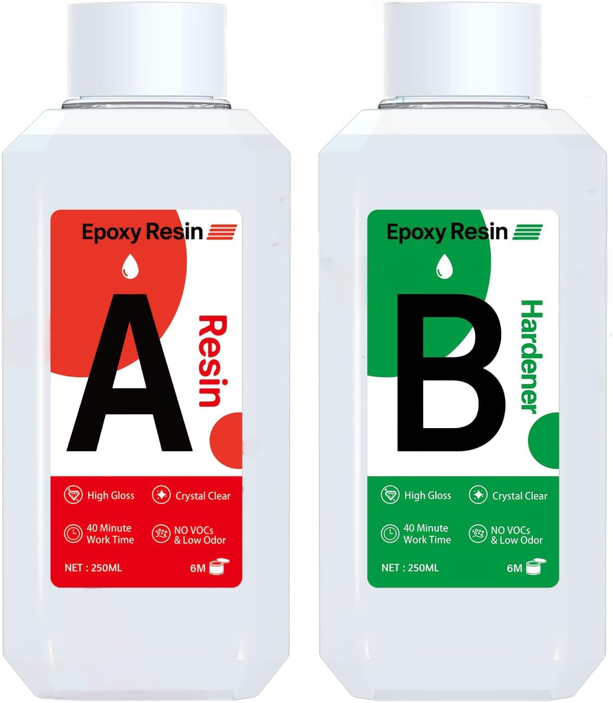1000ml/1L Epoxy Resin Kit - 1:1 Ratio Crystal Clear Resin Coating for Wood, Bar, Table, Jewelry Making, Craft Decoration, Bonus 2 Pieces Measuring Cup, 2 Pieces Sticks, 1 Pair of Rubber Gloves