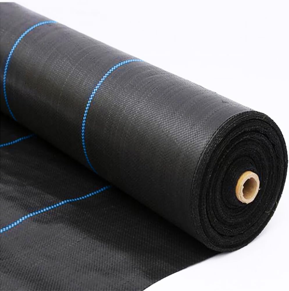 Wohohoho 3.3ft x 33ft Heavy Duty Landscape Weed Control Fabric, 1m x 10m Garden Weed Suppressant Membrane for Patios, Flower Beds, Pond