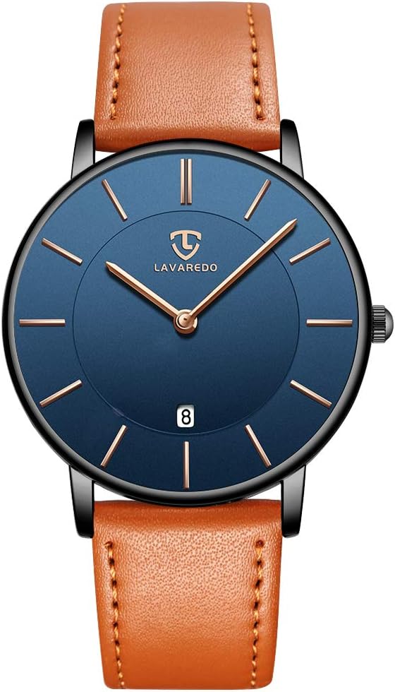 BEN NEVIS Watch, Mens Watch, Minimalist Fashion Simple Wrist Watch Analog Date with Leather Strap
