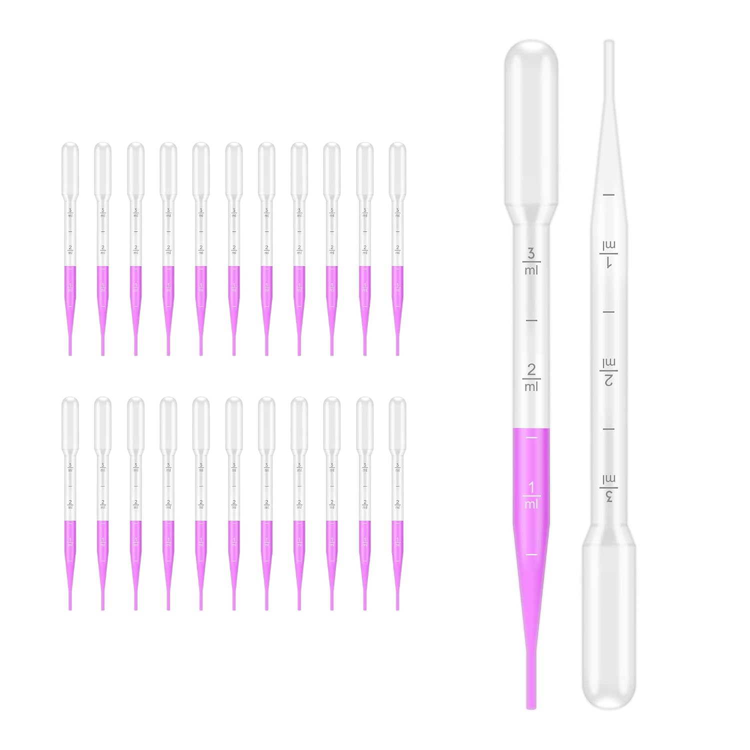 1000pcs 3ml Disposable Plastic Transfer Pipettes, LVG001