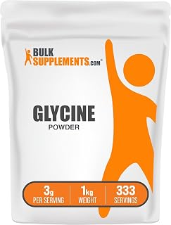 BulkSupplements.com Glycine Powder - Glycine Supplements, Glycine 3000mg - Glycine Amino Acid Supplement, Pure & Gluten Free - 3000mg per Serving, 1kg (2.2 lbs) (Pack of 1)