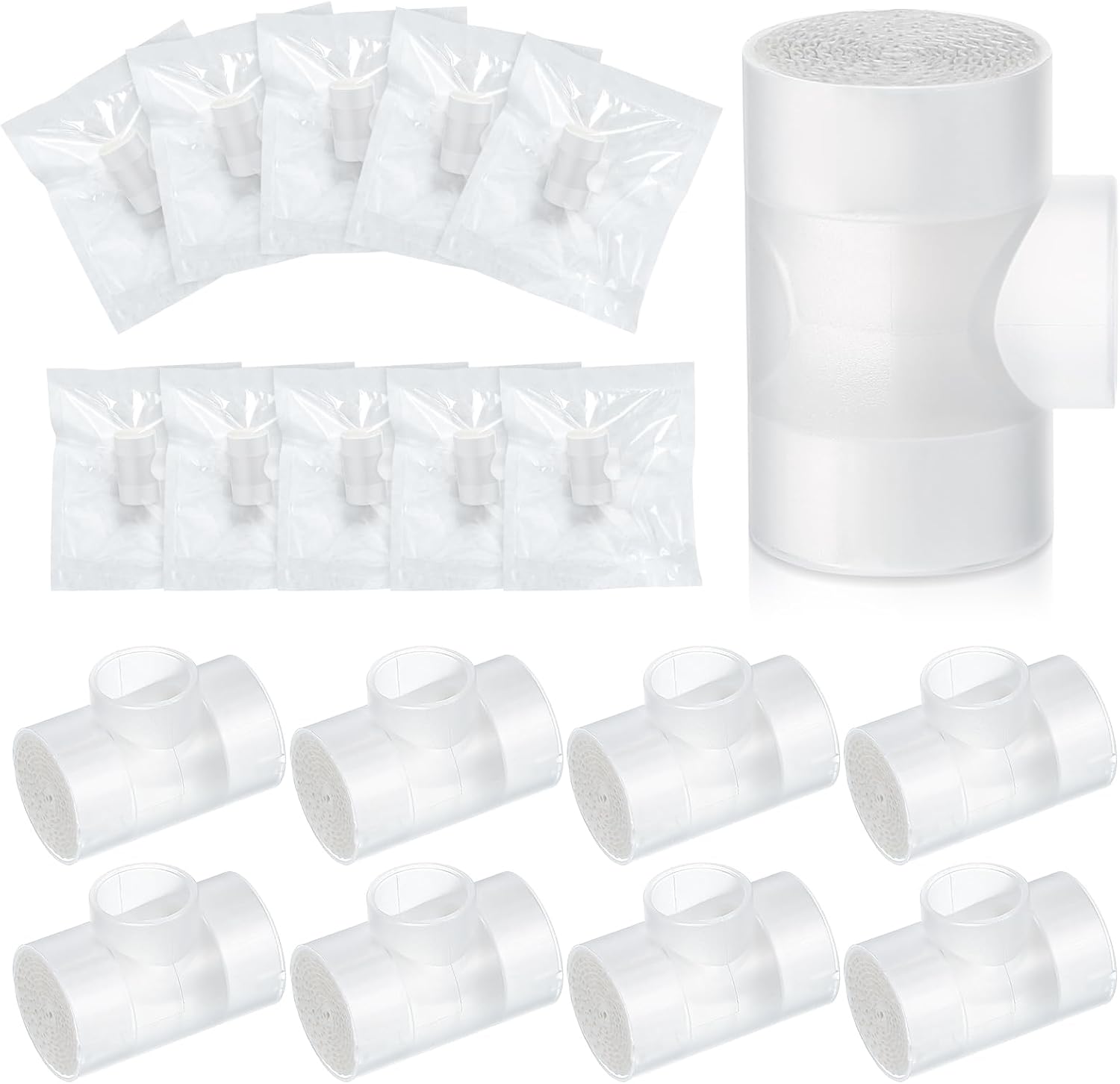 Threlaco 50 Pcs Tracheostomy HME Heat Moisture Exchanger Individually Package Tracheotomy Humidifier Tracheostomy Supplies