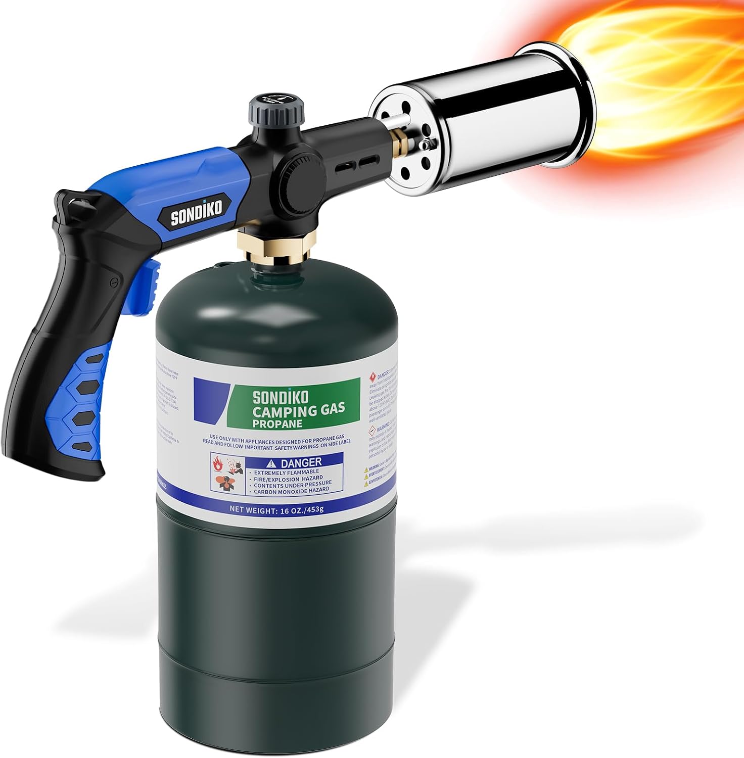 Sondiko Powerful Grill & Cooking Propane Torch L8010, Blue & Black