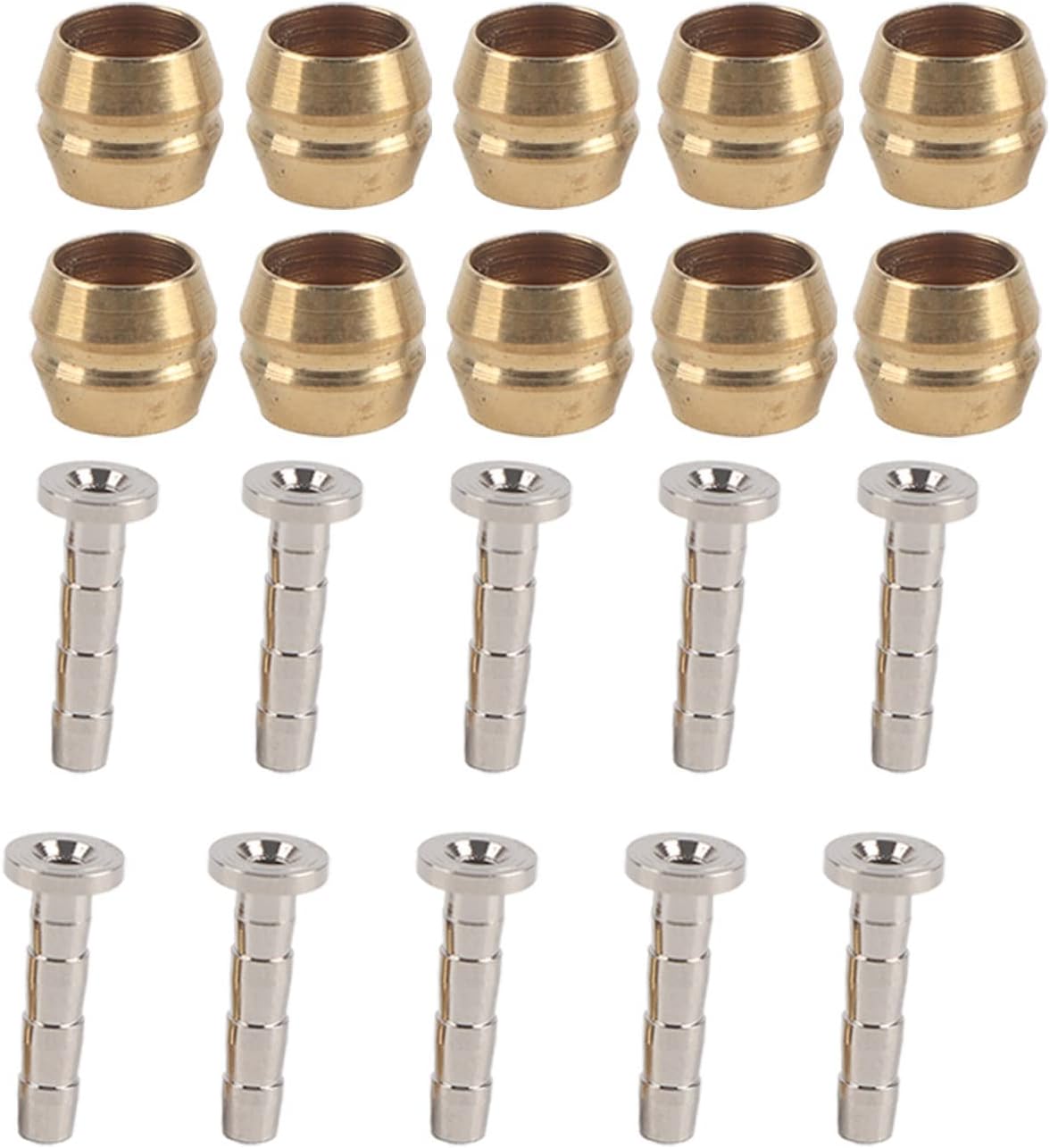 Olive and Barb Bh90 Insert 10 Set Hydraulic Disc Brake Hose Olive Connector Components Insert Replacement Part(Bh90)