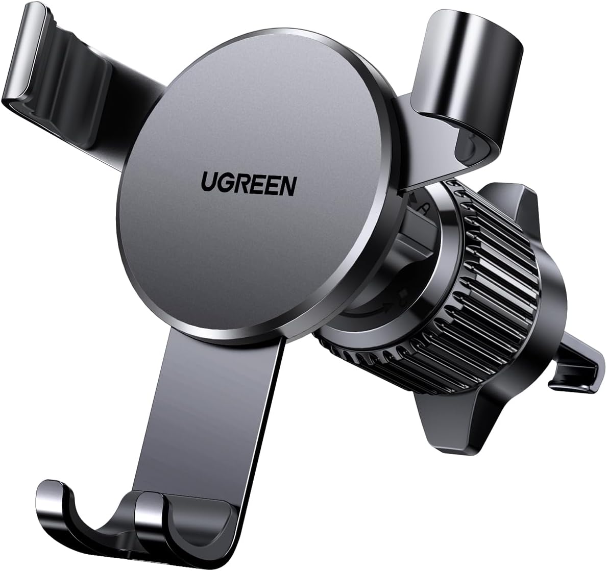 UGREEN Car Phone Holder Air Vent, Universal Gravity Car Phone Mount Aluminum Cradle for iPhone 16 15 14 13 12 11 Pro Max XR X, Galaxy S24 S23 S22 Ultra(Black)