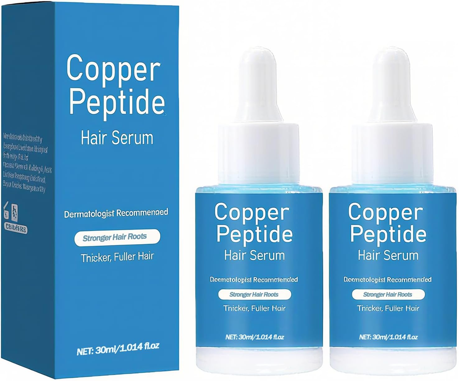 Copper Peptide Hair Growth Serum for Women & Men, Hair Oil for Dry Damaged Hair, Thinning Hair, Reduces Hair Loss, Promotes Regrowth, Nourishing Scalp Care Treatment