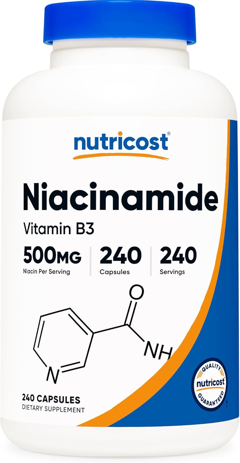 Nutricost Vitamin B3 Niacinamide 400mg, 240 Capsules - Gluten Free, Non-GMO, Soy Free, No Niacin Flush, Energy Boost, Premium Quality