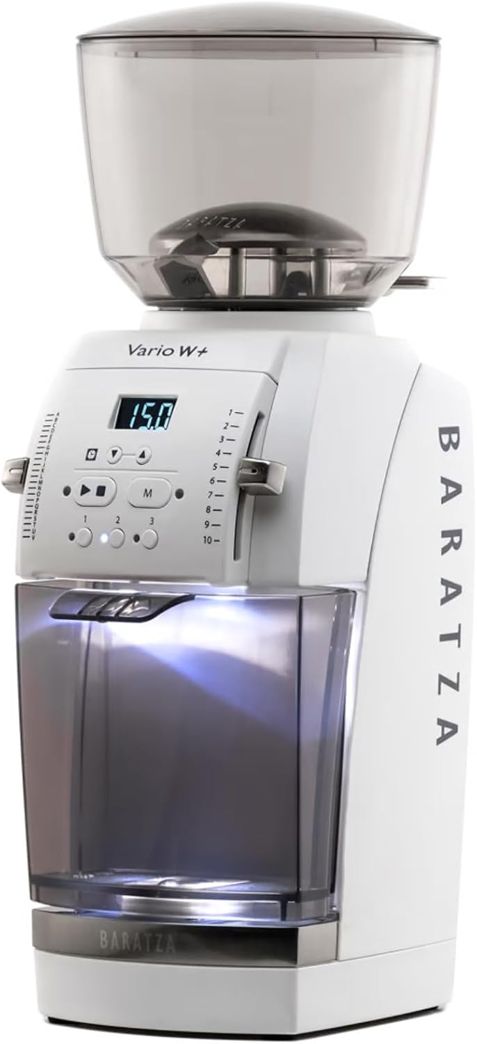 Baratza Vario W+ Coffee Grinder, White | Electric Coffee Bean Burr Grinder