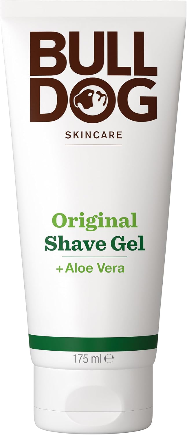 Bulldog Skincare Original Shave Gel 175ml for Men, Smooth & Comfortable Shave, Enriched with Aloe Vera