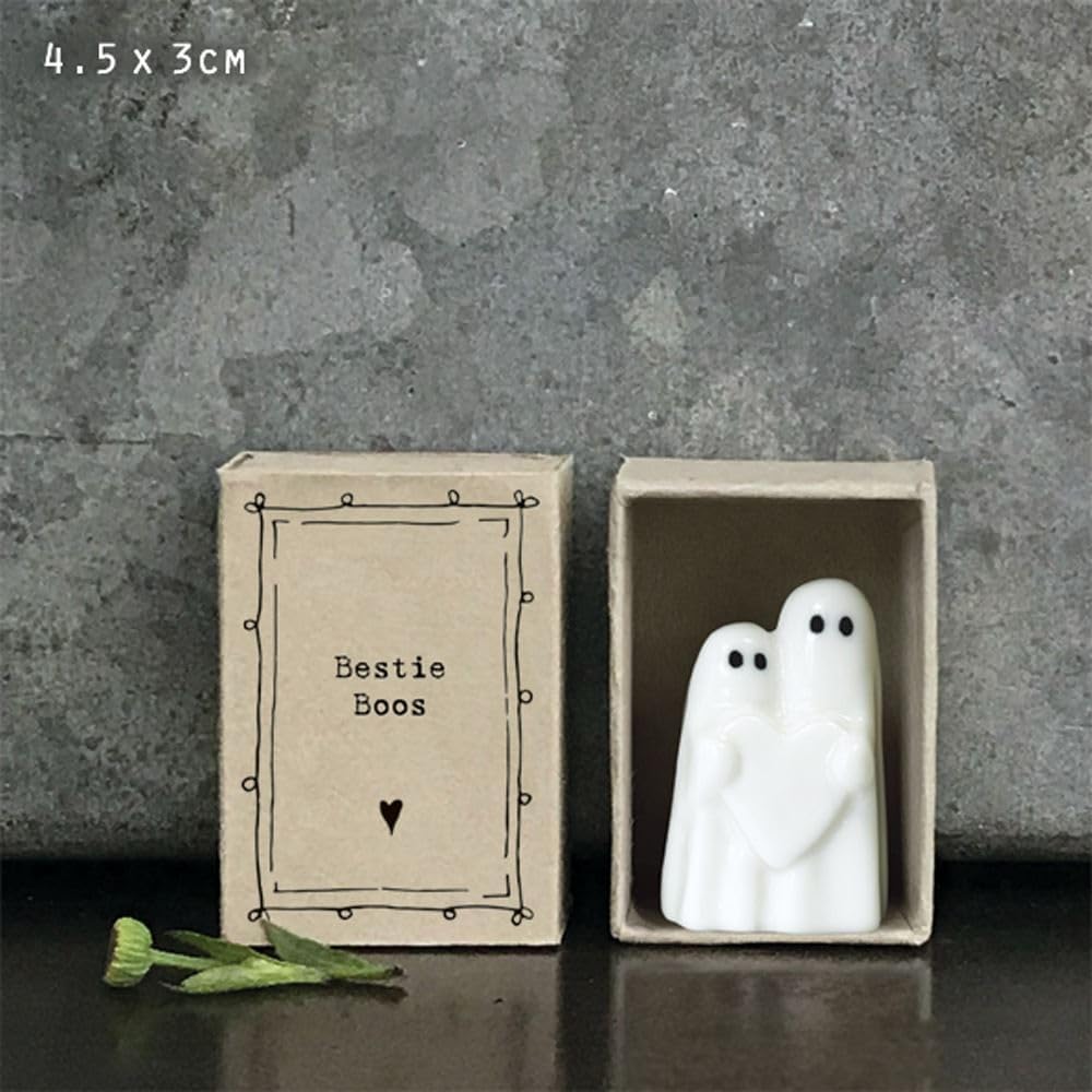East of India MINI Matchbox Bestie boos Halloween Ghost, friendship gift, keepsake gift